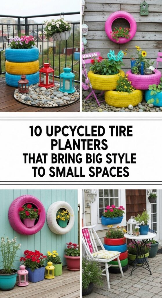 Upcycled Tire Planters That Bring Big Style To Small Spaces