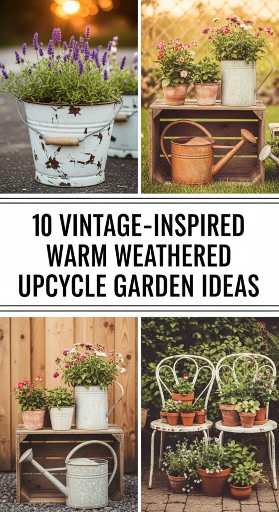 Vintage-Inspired Warm Weathered Upcycle Garden Ideas