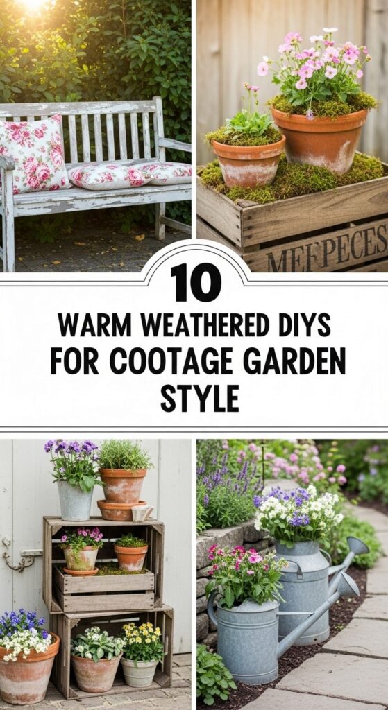 Warm Weathered DIYs for Cottage Garden Style