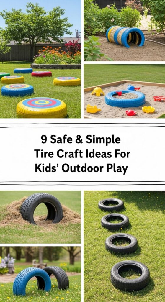 Safe & Simple Tire Craft Ideas For Kids’ Outdoor Play