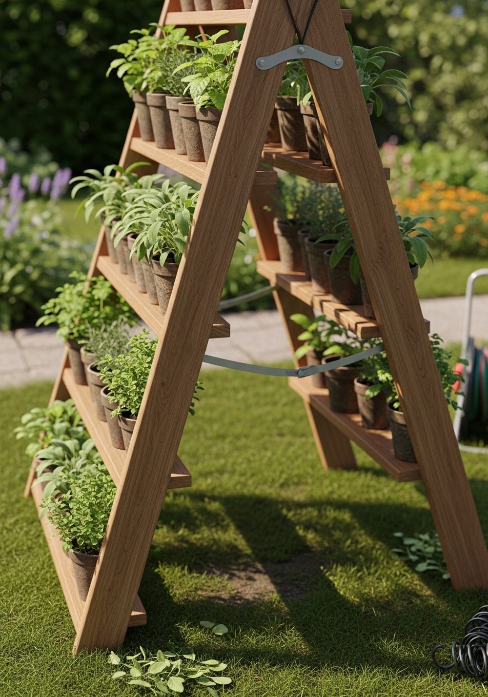 A-Frame Ladder Herb Teepee