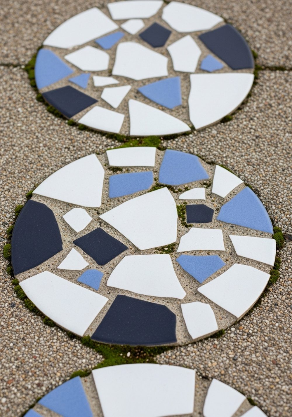 Broken Tile Mosaic Stepping Pads