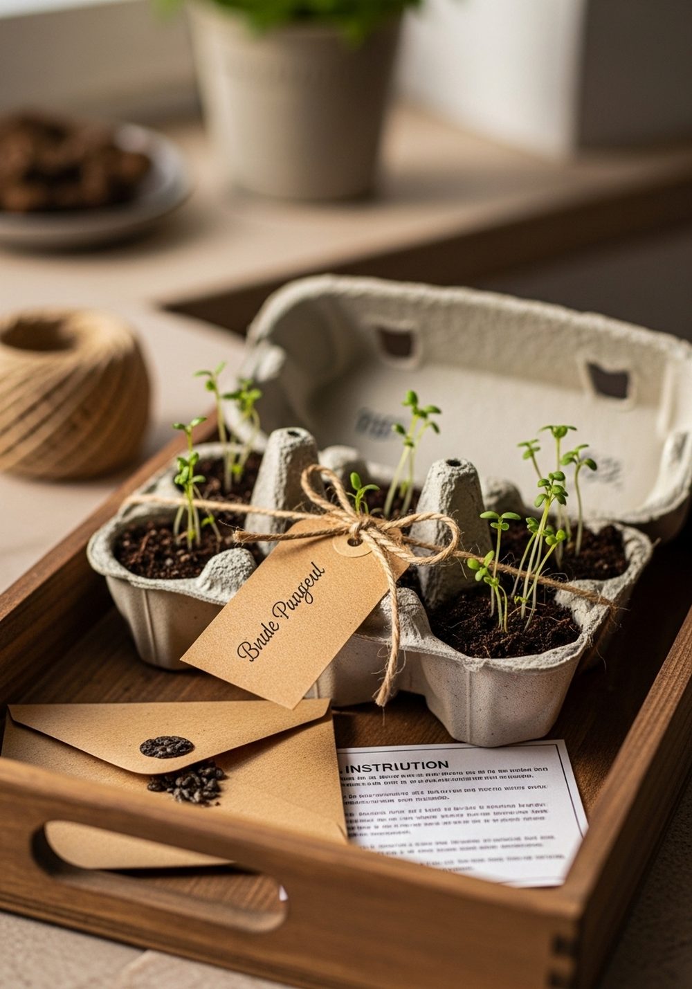 Build A Giftable Egg Carton Herb Starter Kit