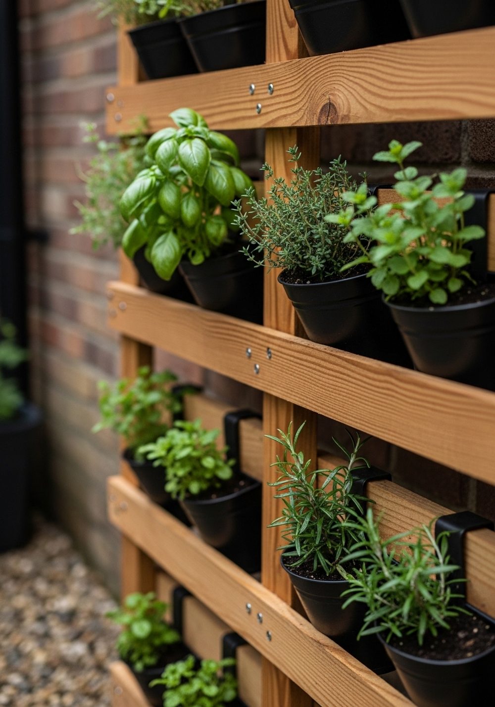 Build A Vertical Pallet Herb Wall