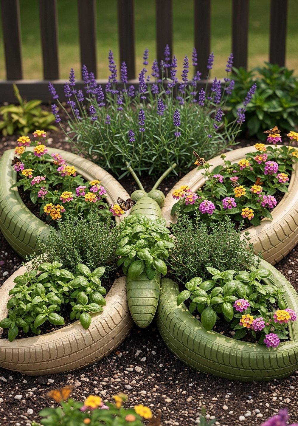 Butterfly Tire Herb And Nectar Patch