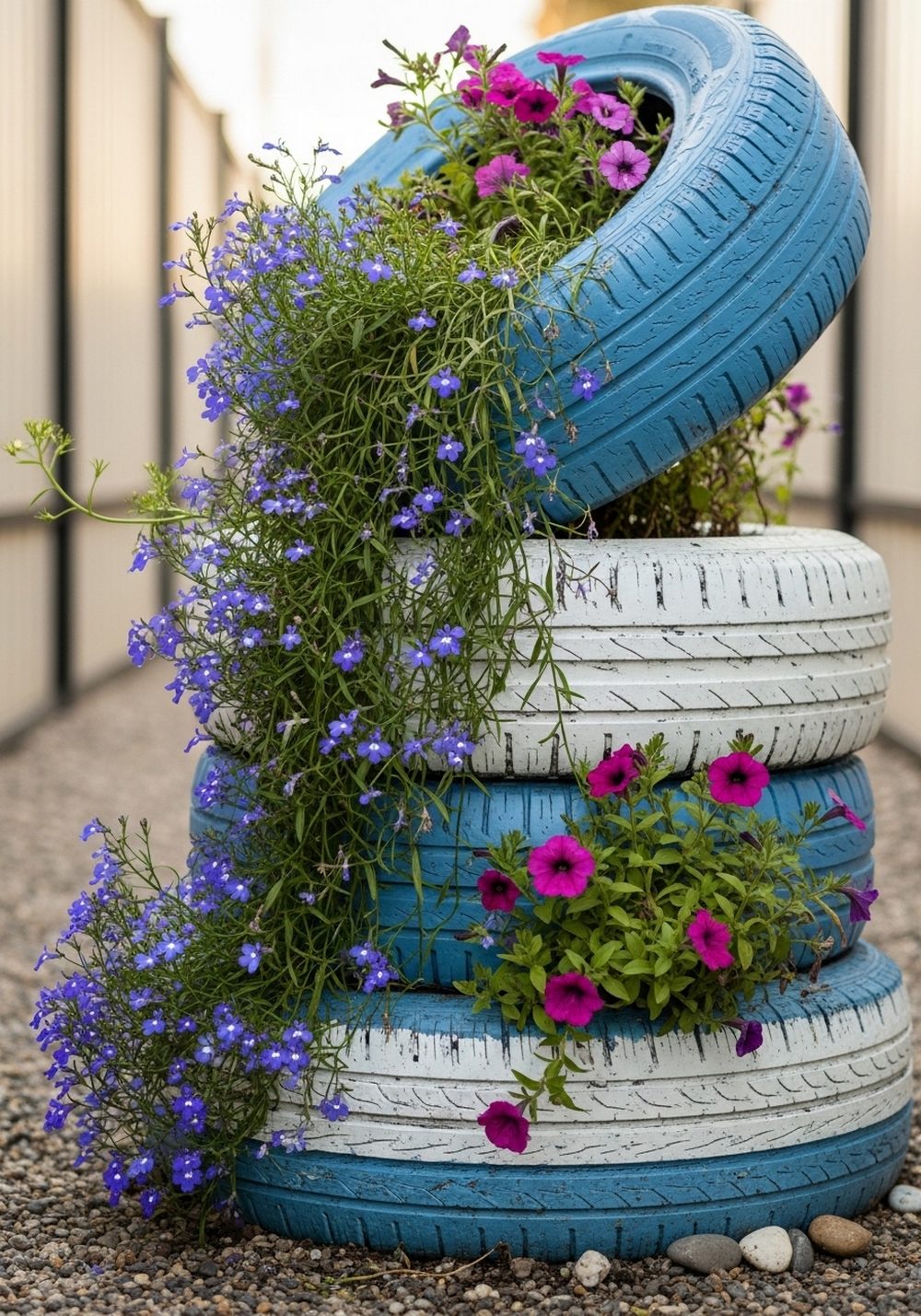 Cascading Flower Waterfall Stack