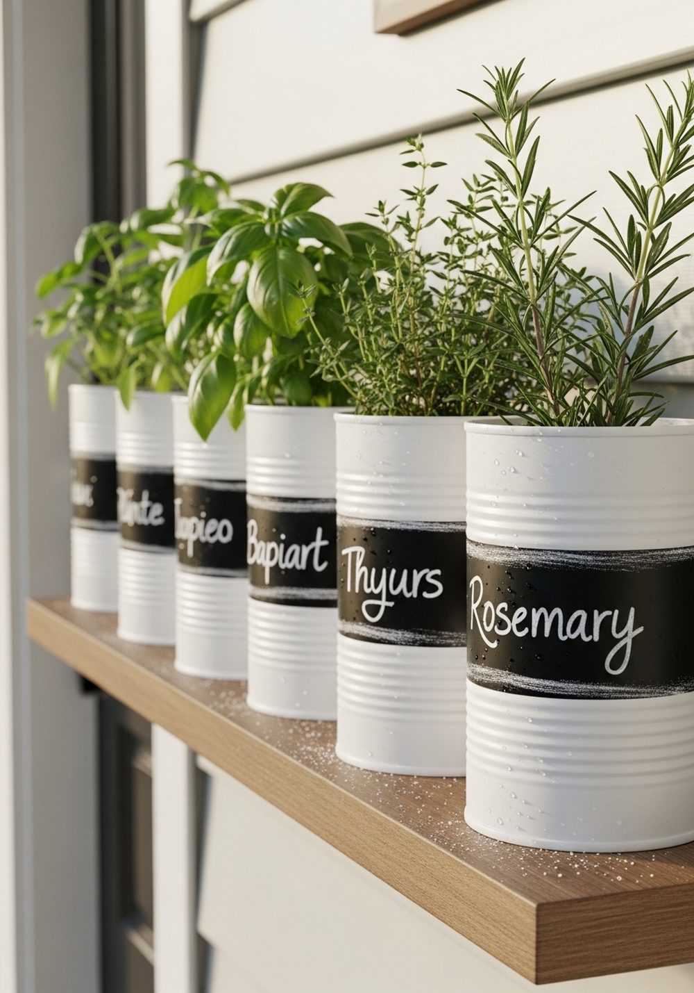 Chalkboard Label Tin Can Herb Bar