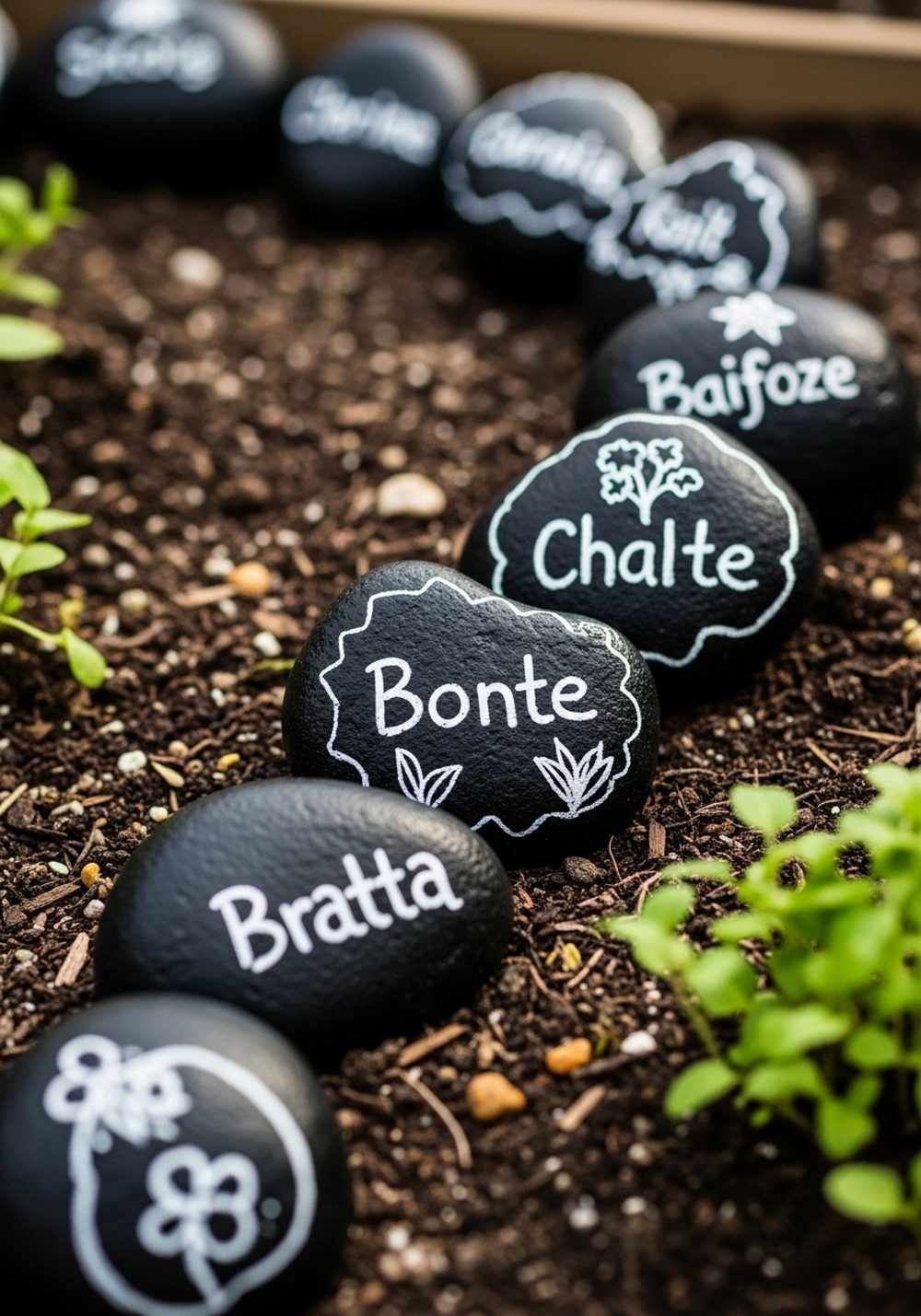 Chalkboard-Style Black Rock Markers