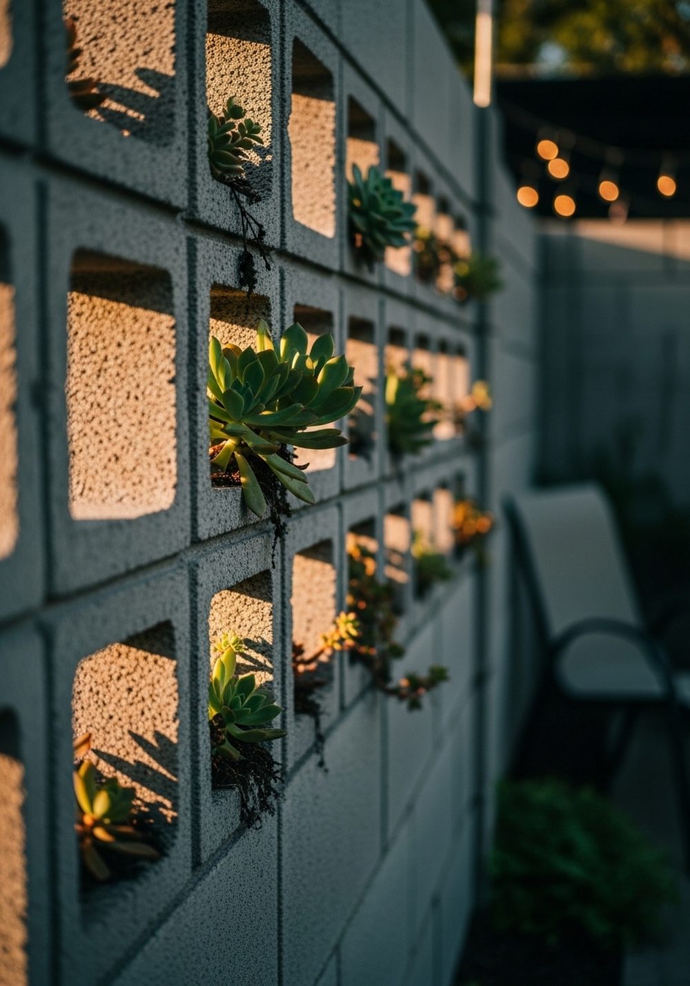 Cinder Block Screen Wall For Privacy