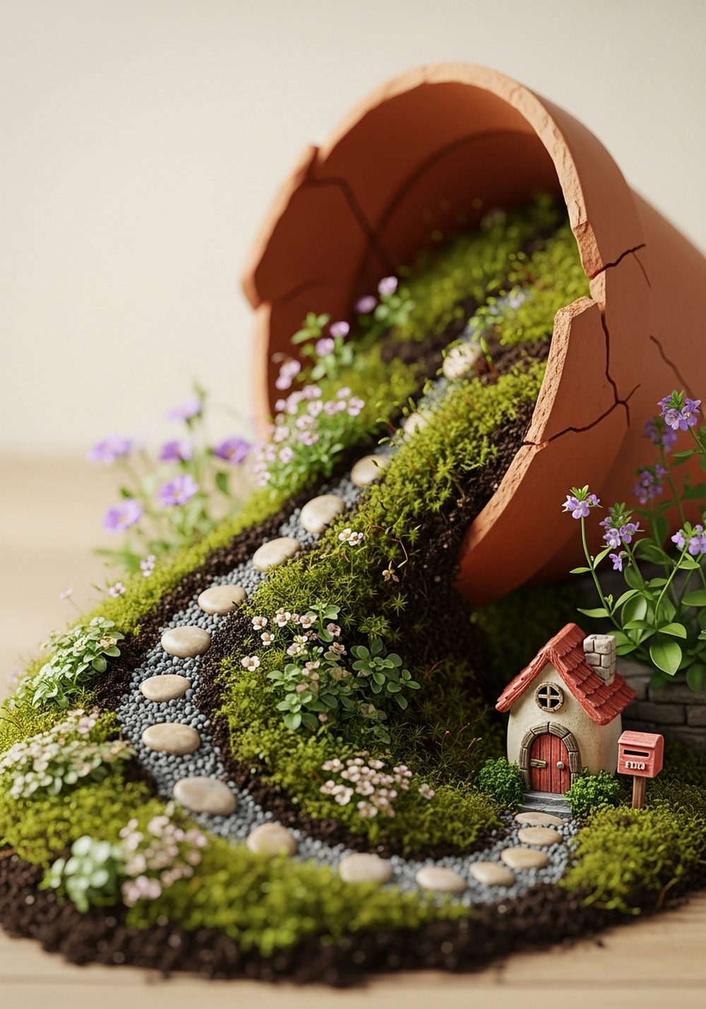 Classic Cascading Fairy House Spill Pot