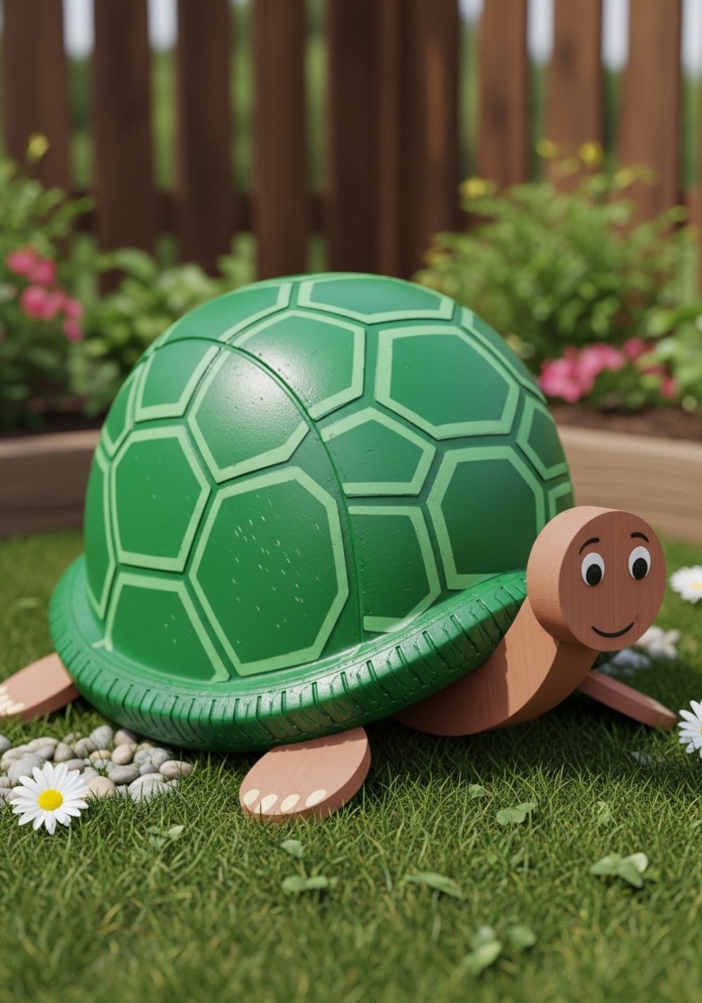 Classic Painted Tire Turtle Buddy