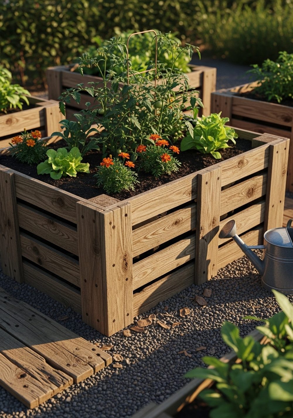 Classic Rustic Pallet Box Bed