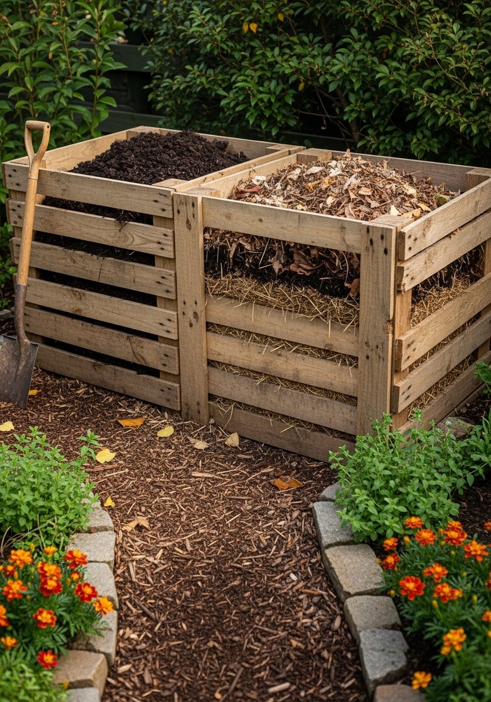 Classic Two-Bay Pallet Compost Station