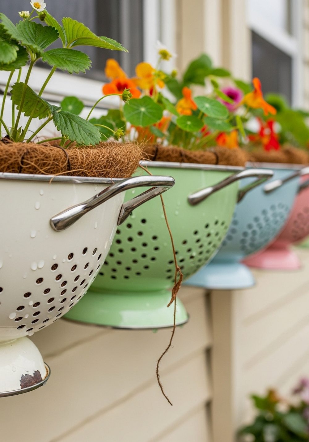 Colander Hanging Baskets