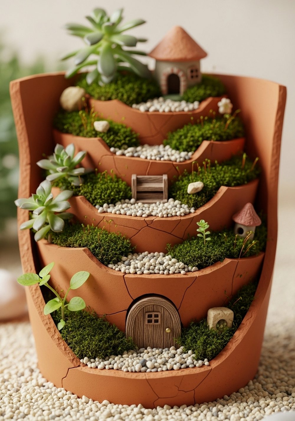 Craft A Broken Pot Fairy Garden
