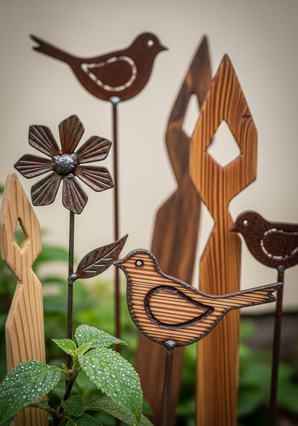 Craft Garden Art From Scrap Metal And Wood