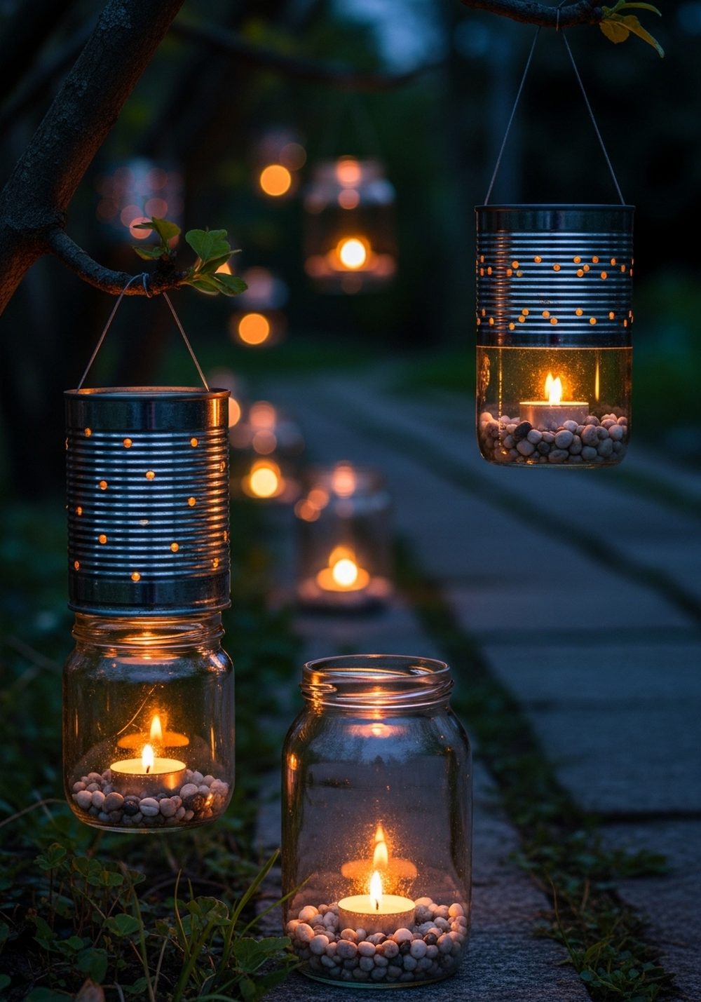 Craft Tin Can And Jar Lanterns