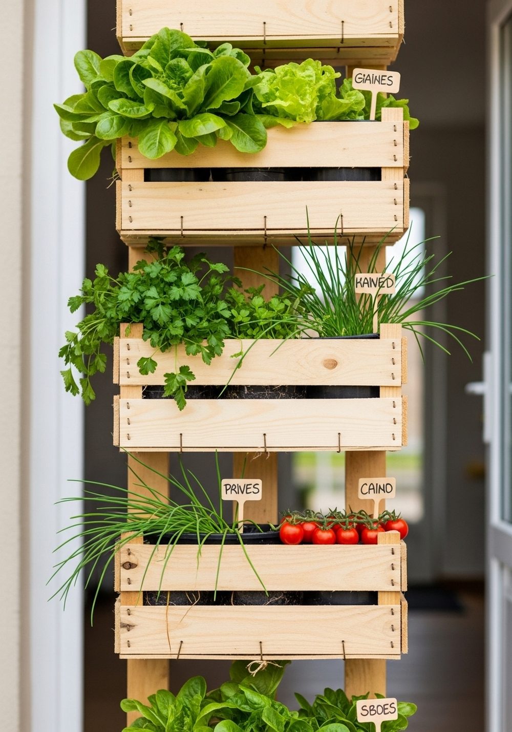 Crate-And-Pallet Kitchen Garden Wall