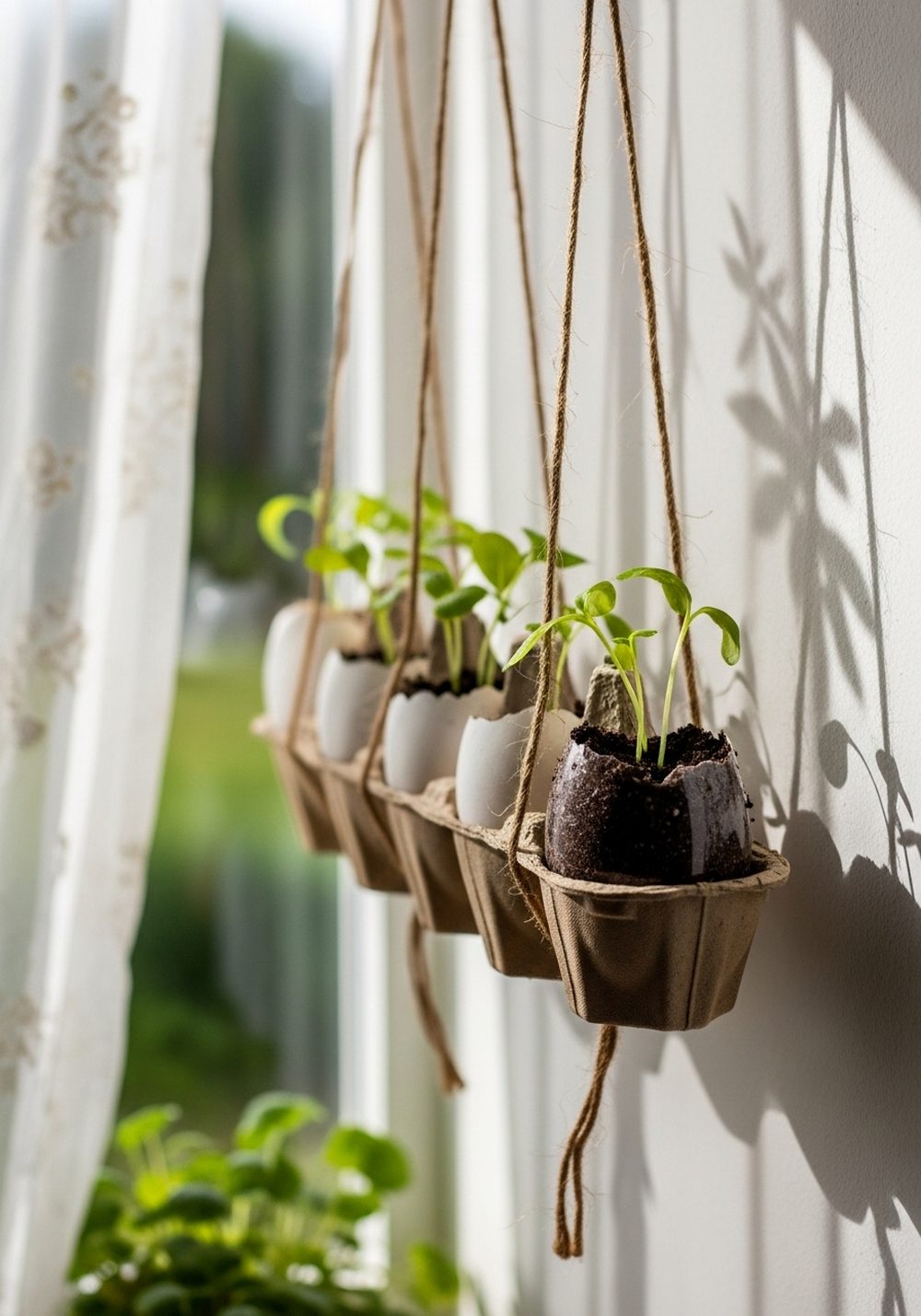 Create A Hanging Egg Carton Seed Nursery
