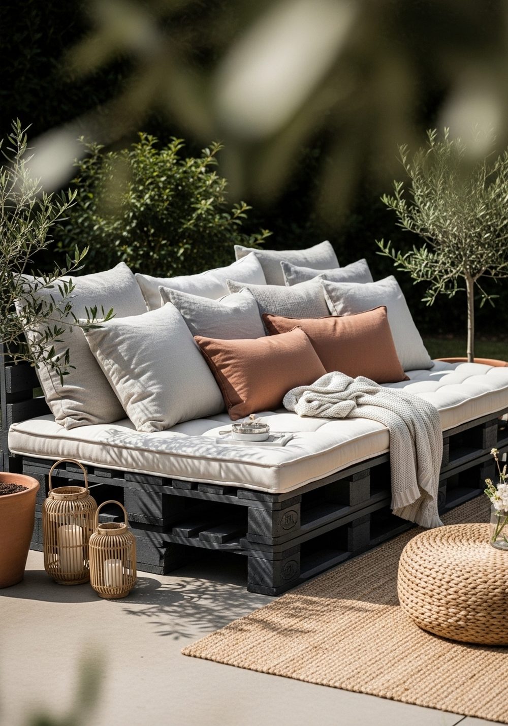 Create A Luxe Pallet Lounge Daybed