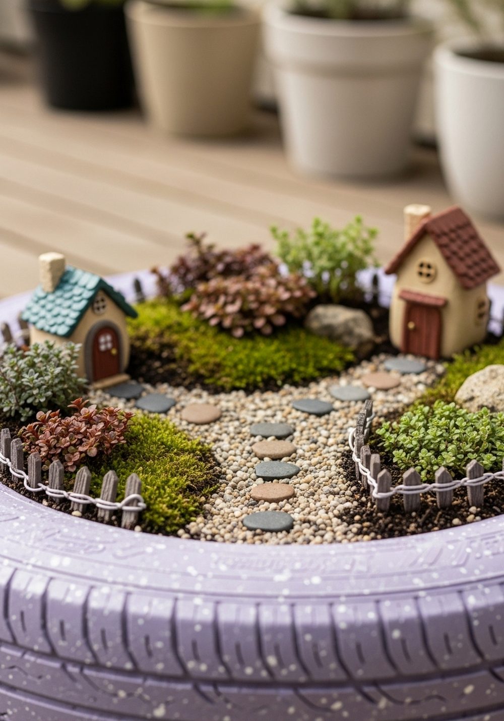 Design A Whimsical Tire Fairy Garden
