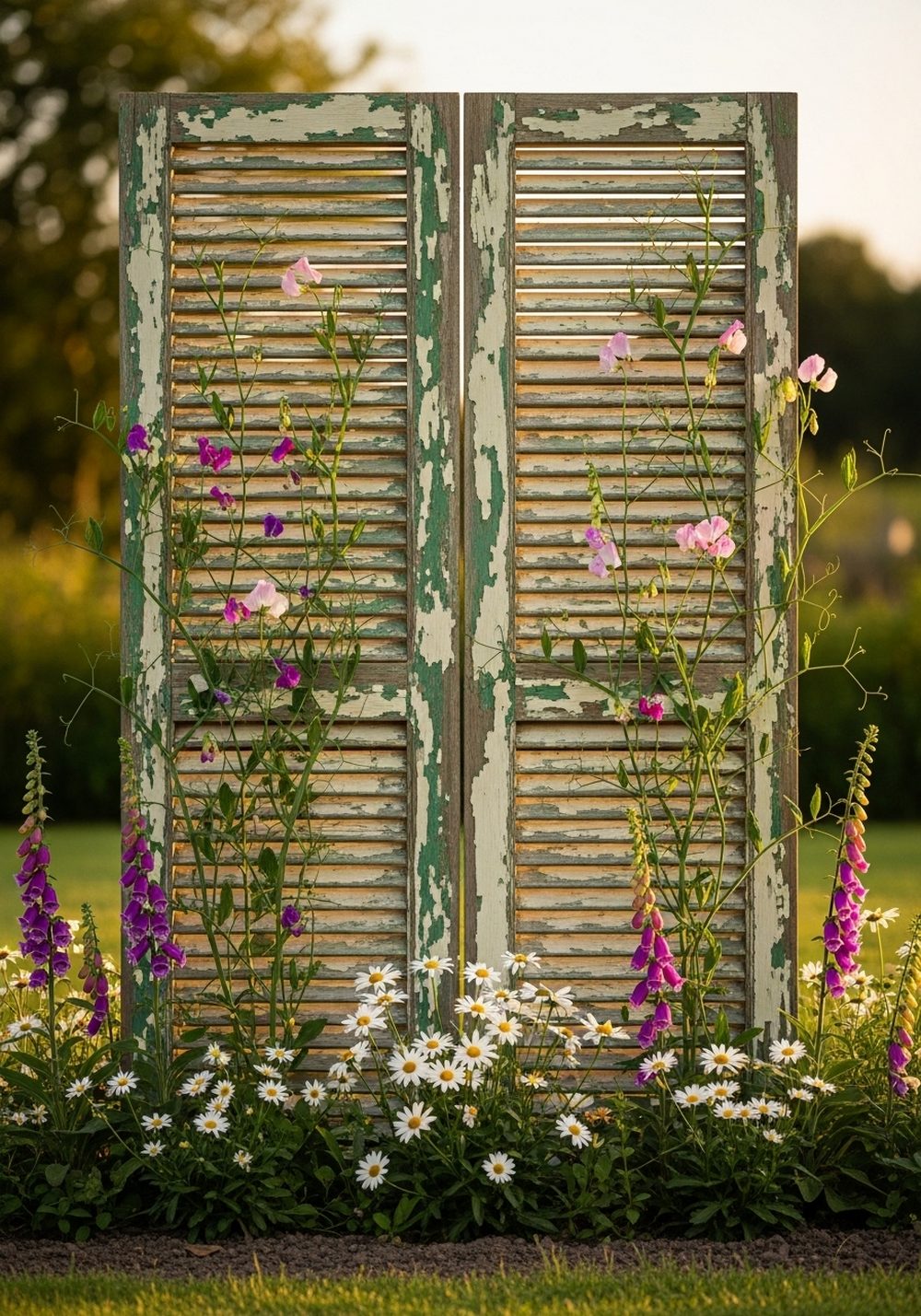 Distressed Shutter Backdrop For Climbers