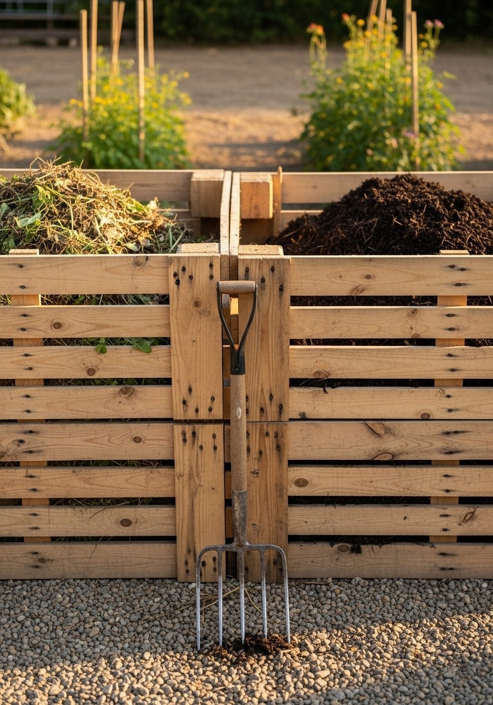 Double-Bay Pallet Compost System