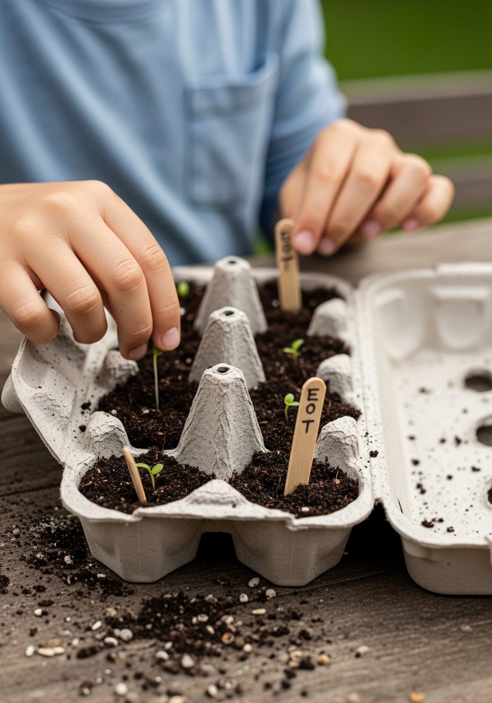 Egg Carton Seed Starter Trays