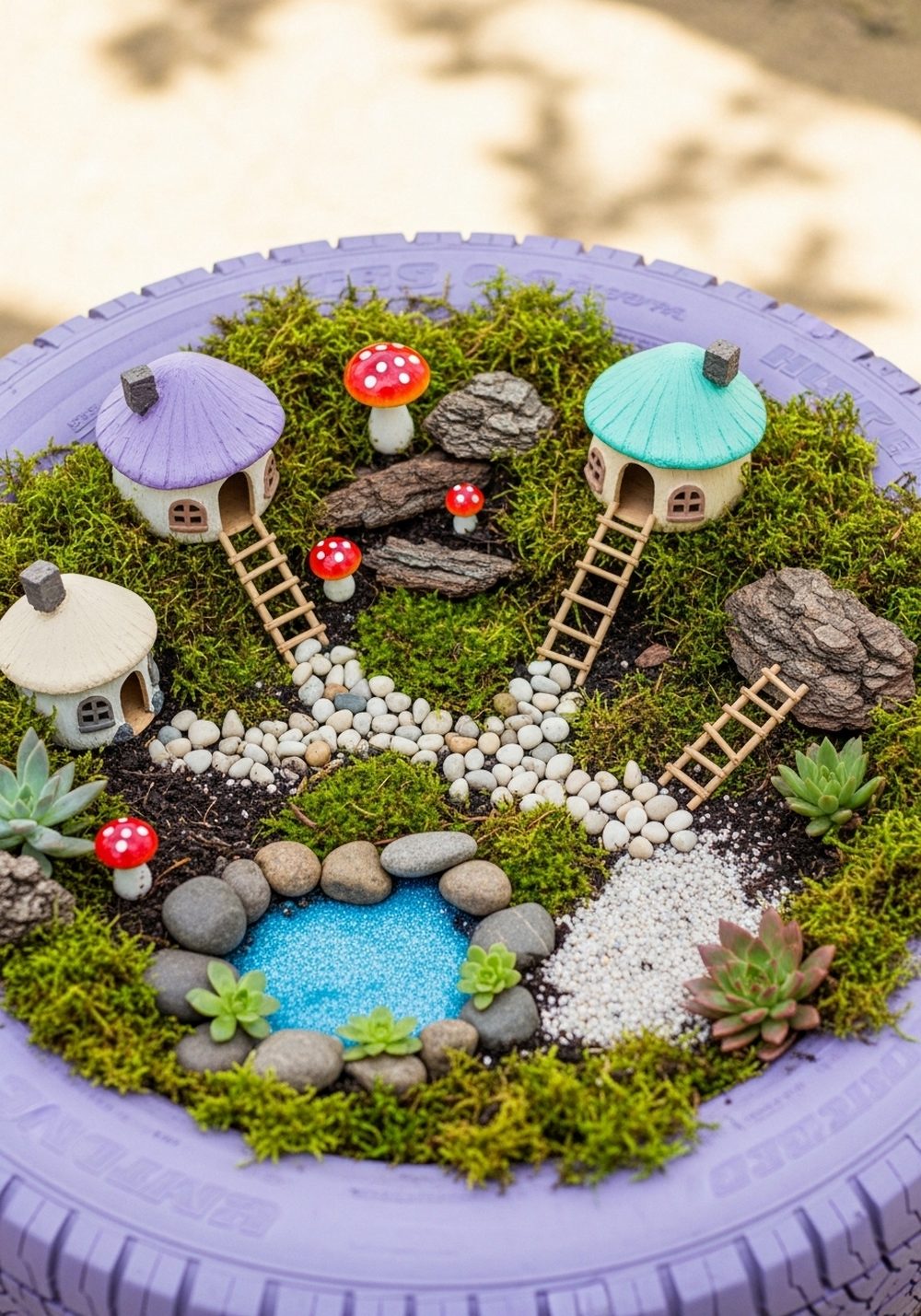Enchanted Tire Fairy Garden