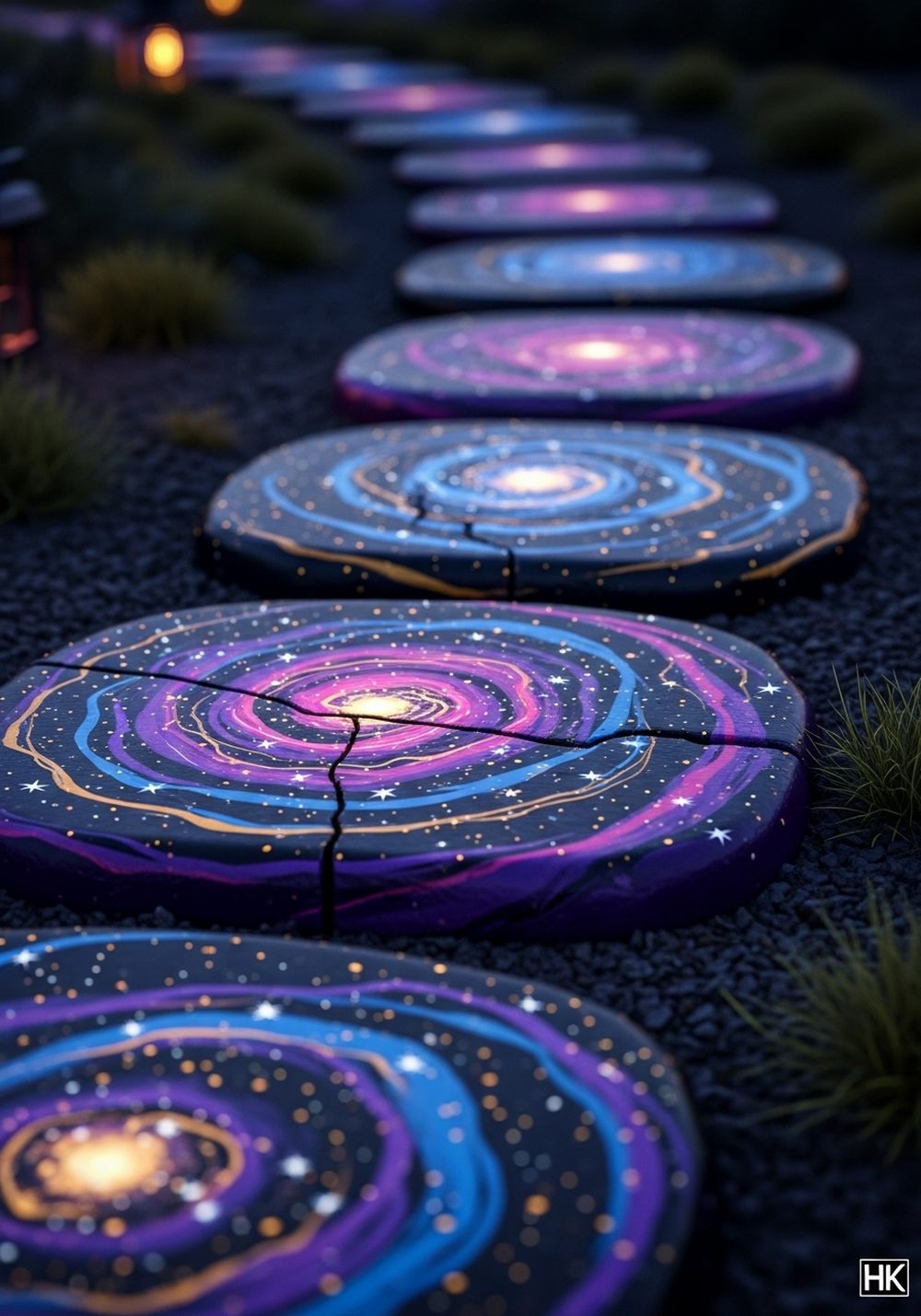 Galaxy Swirl Stone Path