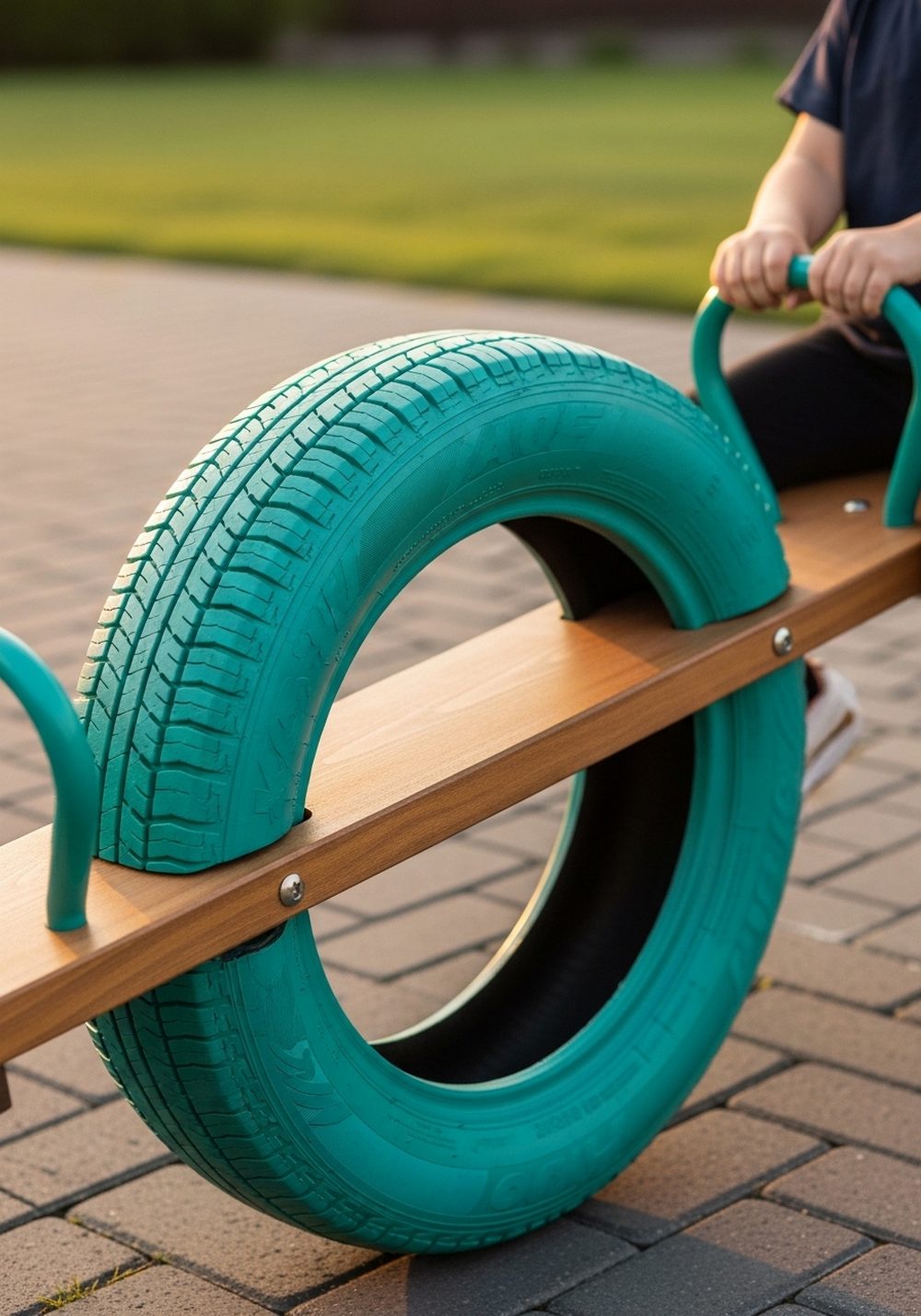 Gentle Rocking Tire Seesaw