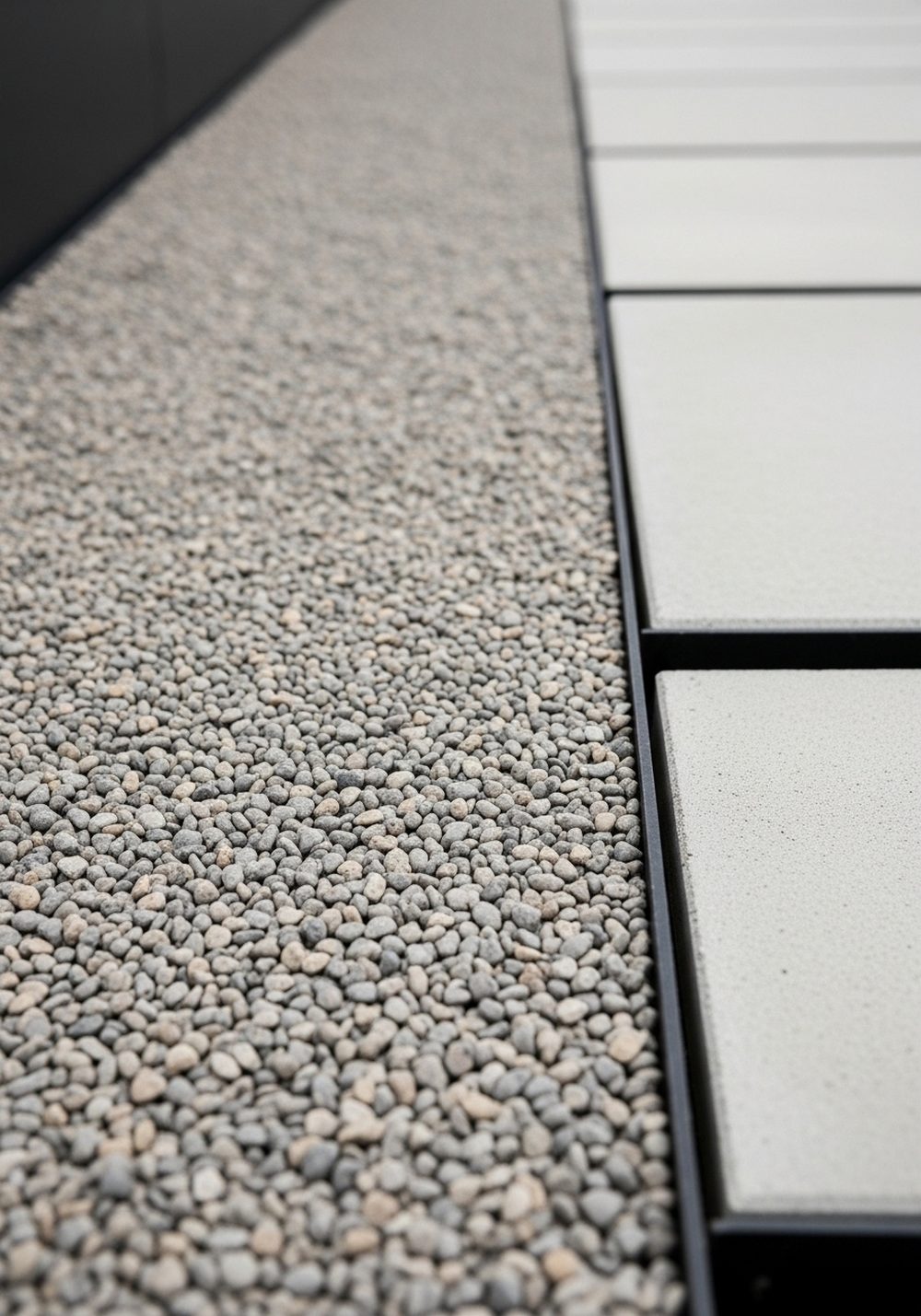 Greige “Concrete” Painted Pebbles