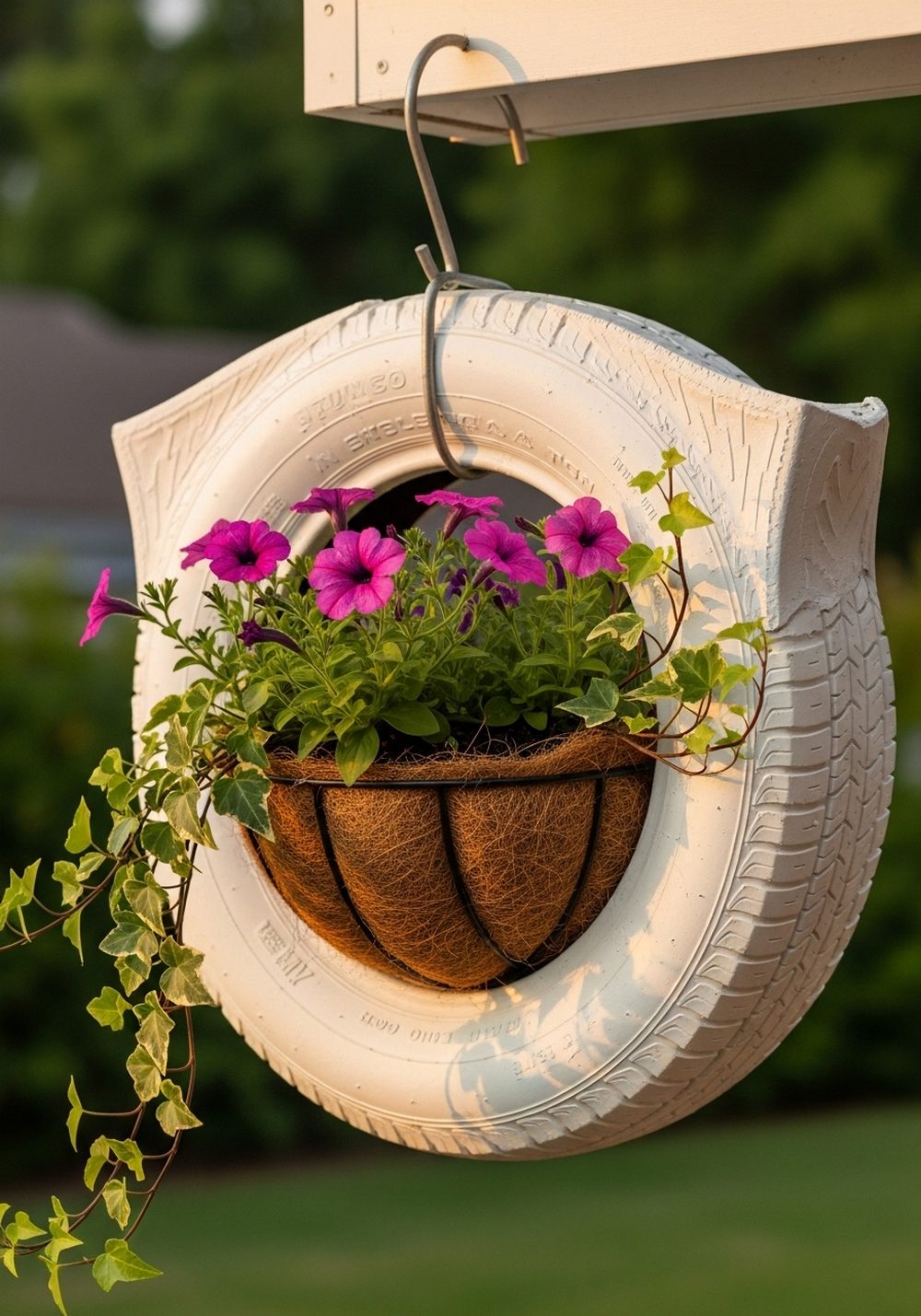 Hanging Tire Planter Basket