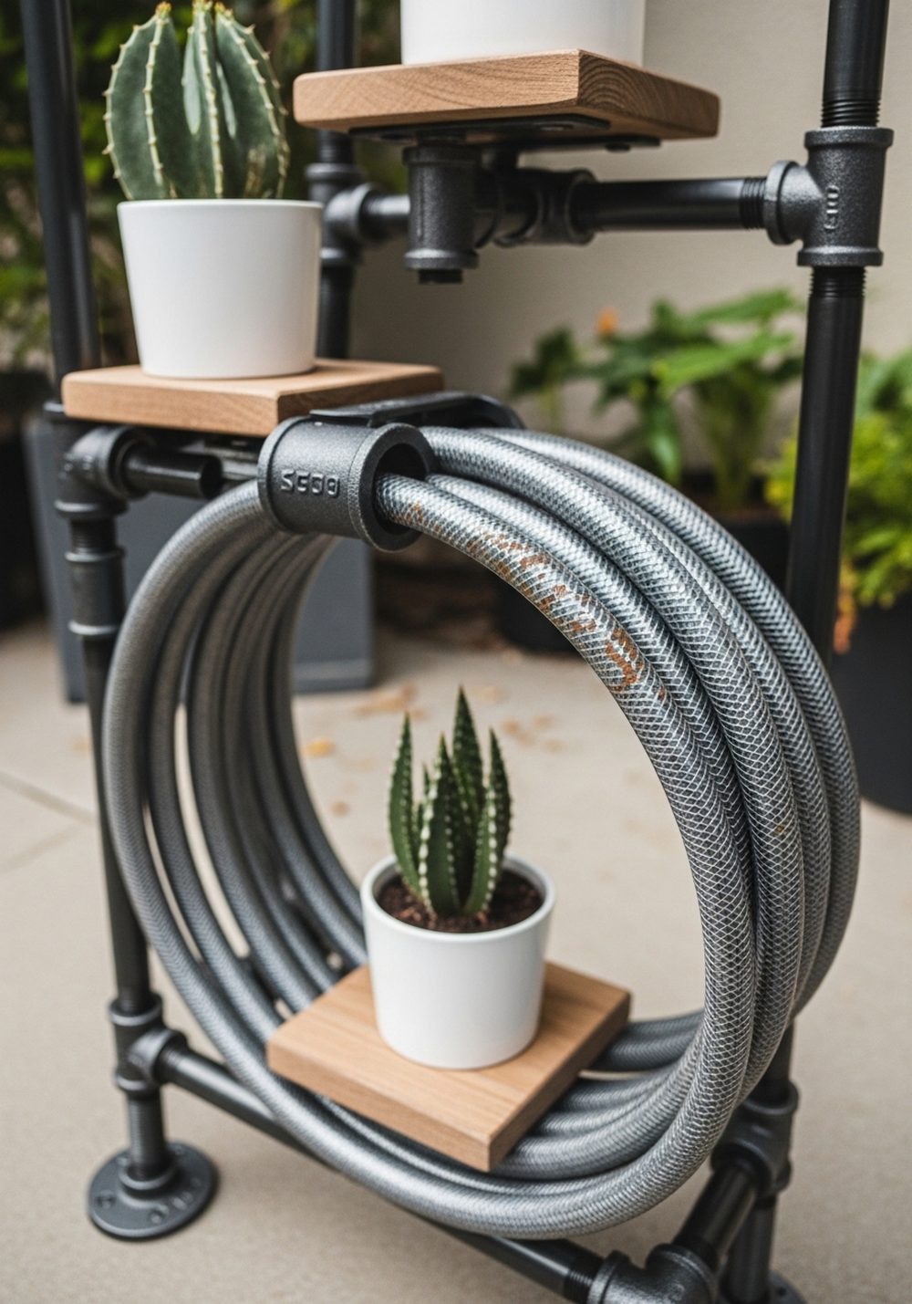 Industrial Pipe And Hose Plant Stand