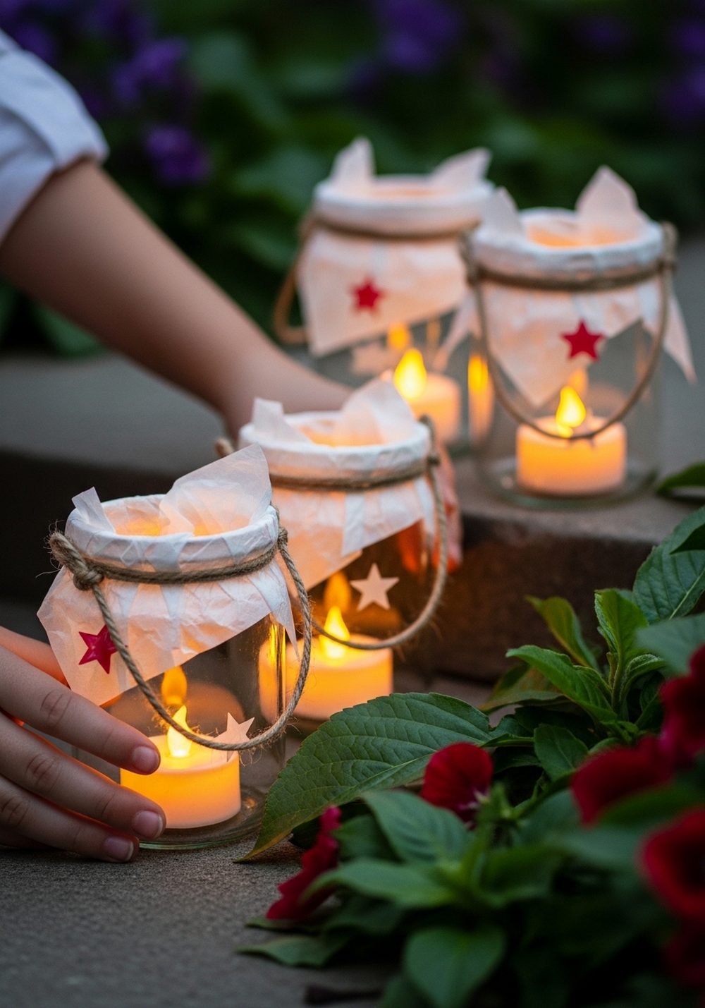 Jam Jar Fairy Lanterns With LED Lights