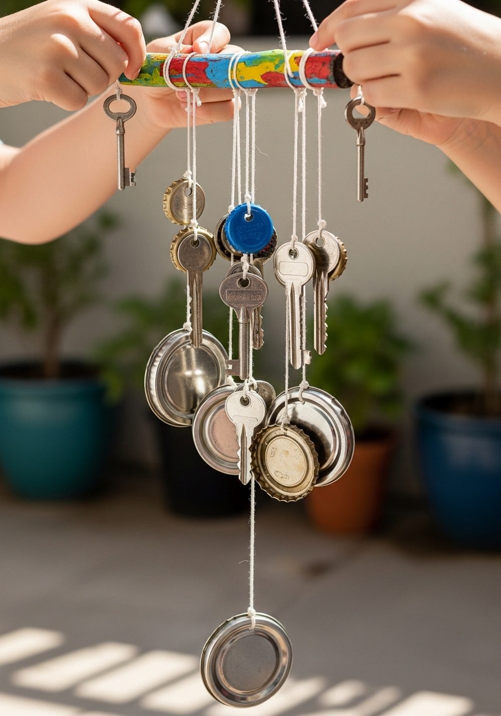Jingly Key & Lid Wind Chimes