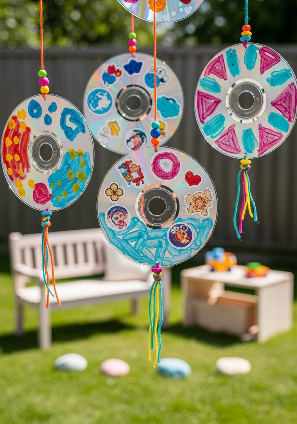 Kids’ Art CD Mobile For The Play Corner