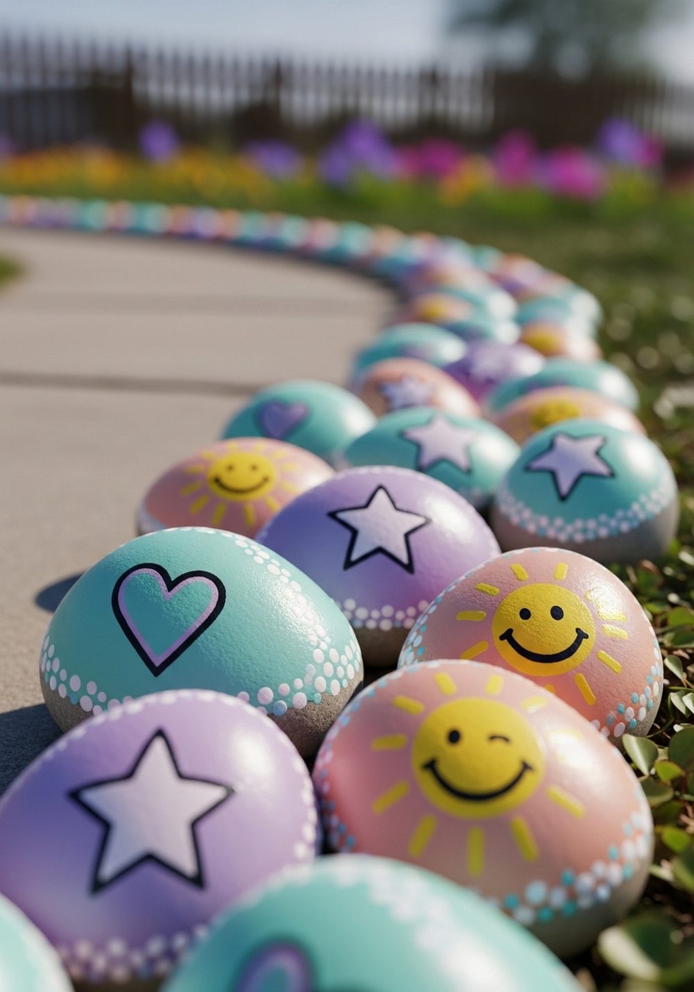 Kindness Message Rock Path