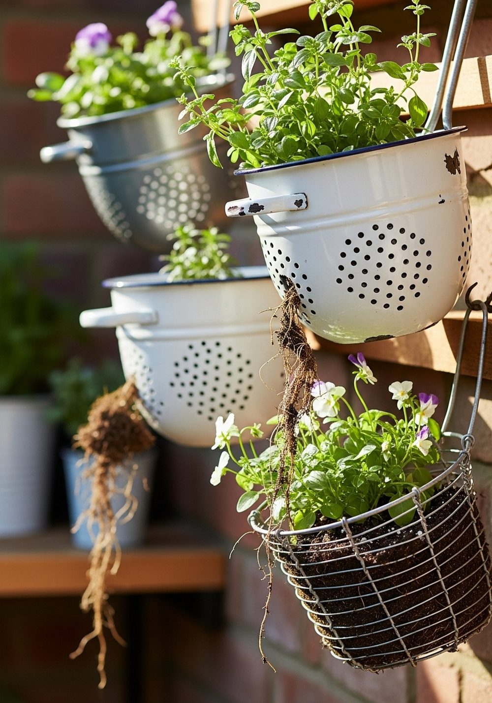 Kitchen-Themed Patio Strainer Trio