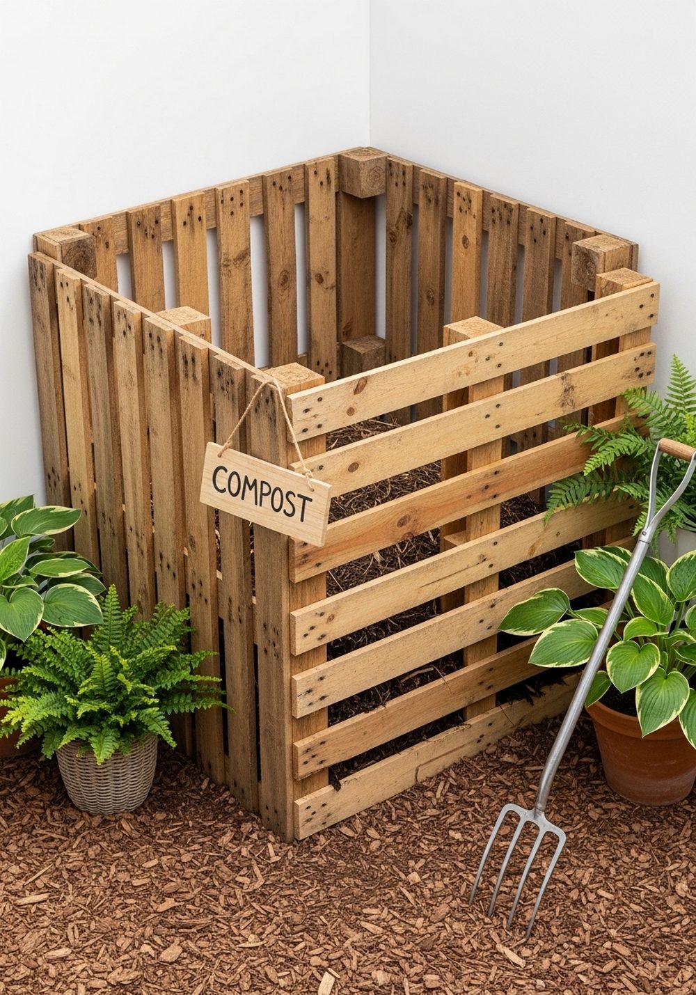 L-Shaped Corner Pallet Compost Screen