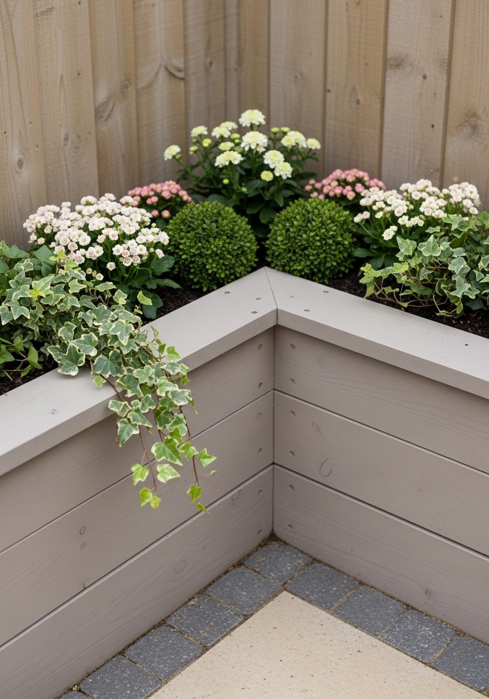 L-Shaped Corner Pallet Planter That Feels Built-In