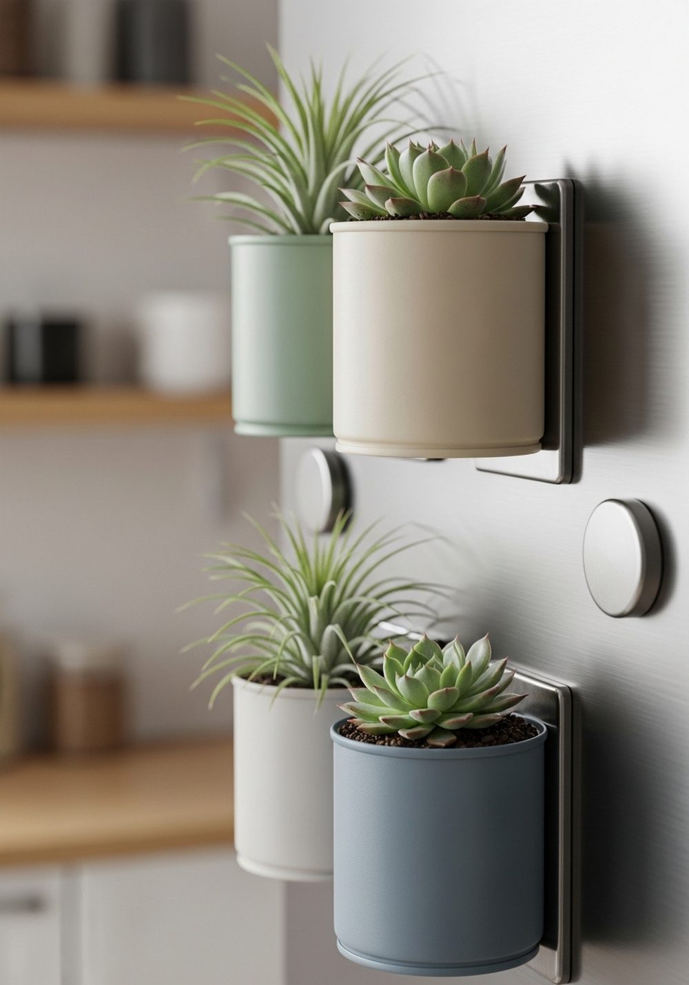 Magnetic Mini Tin Can Planters For Tiny Apartments