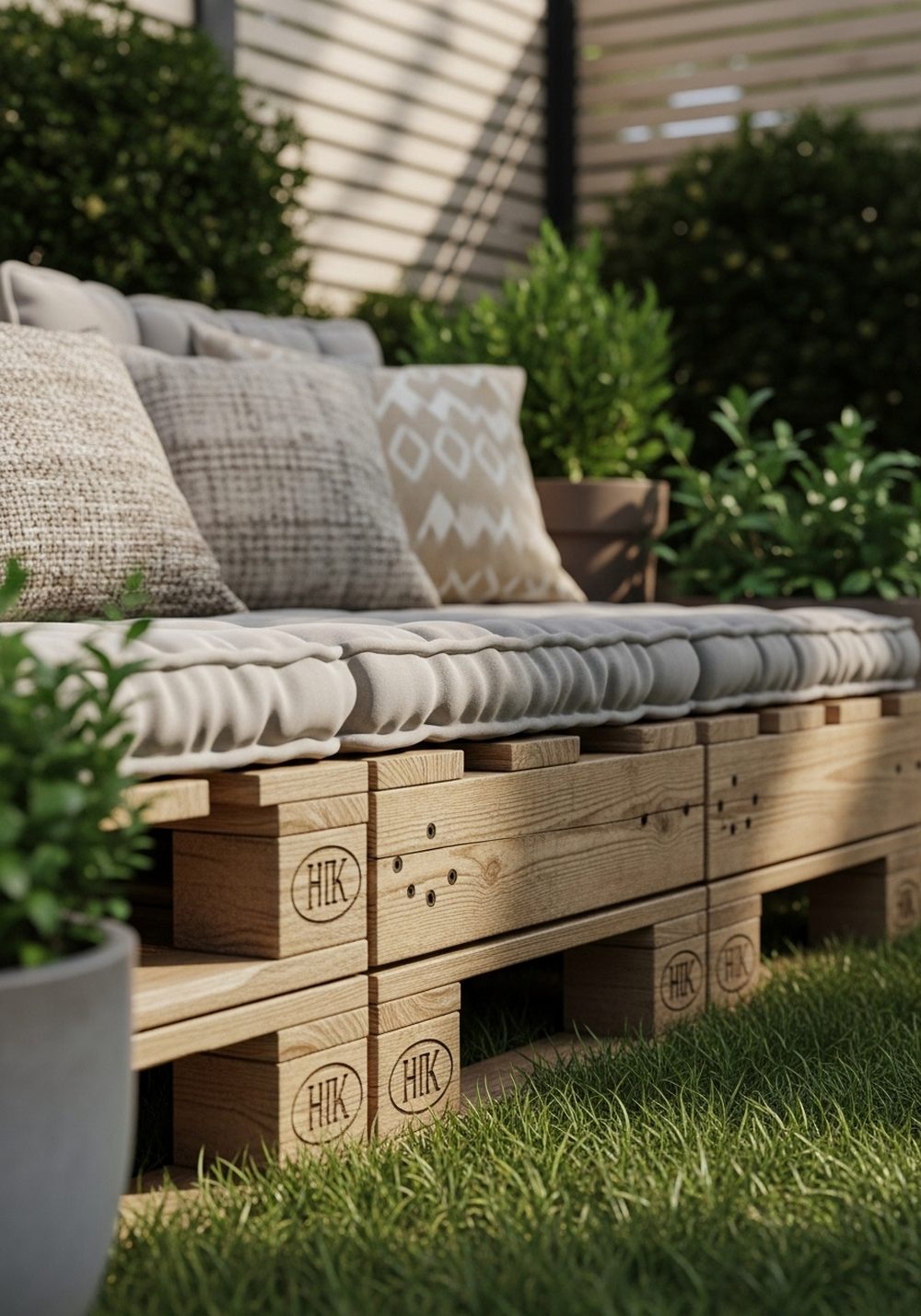 Make A Pallet Wood Garden Sofa Nook