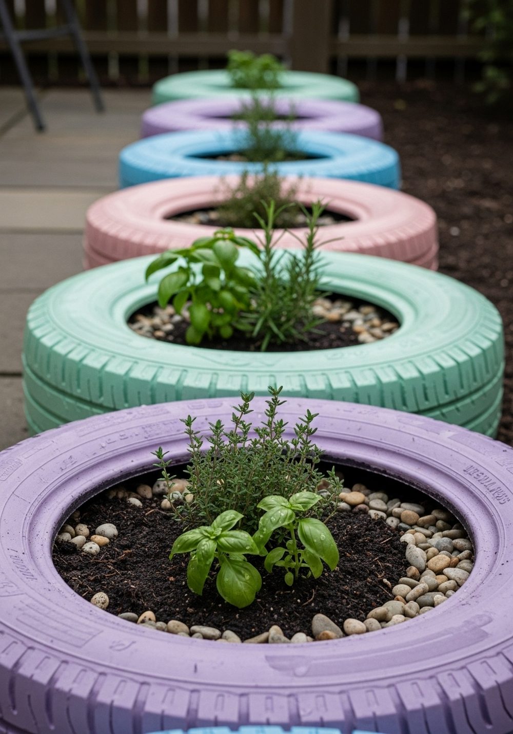 Make Pastel Ombre Tire Herb Rings