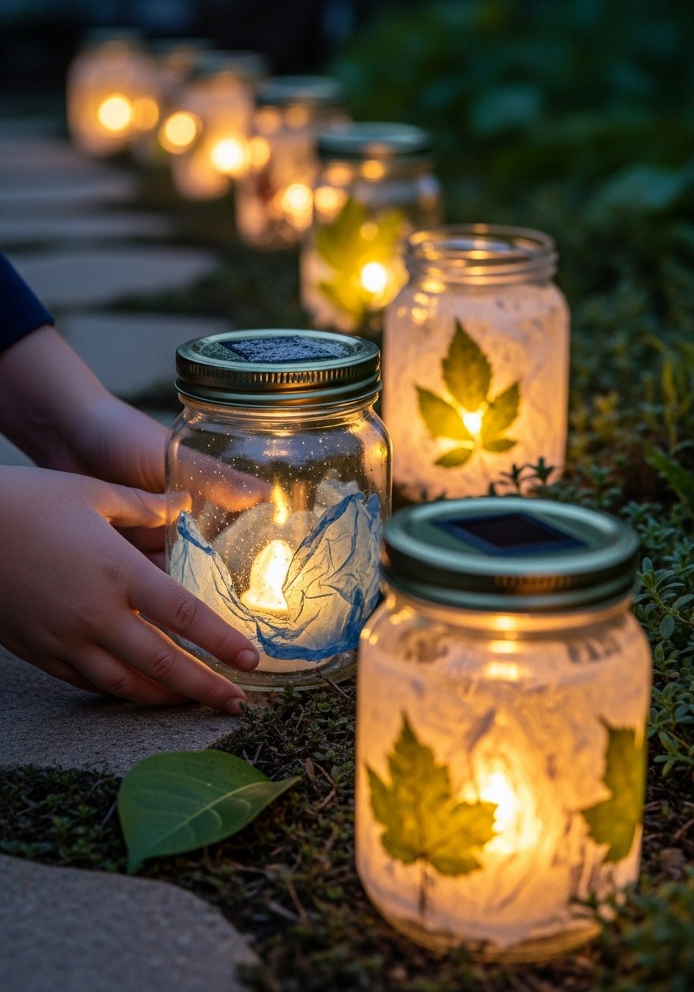 Mason Jar Solar Lantern Trail