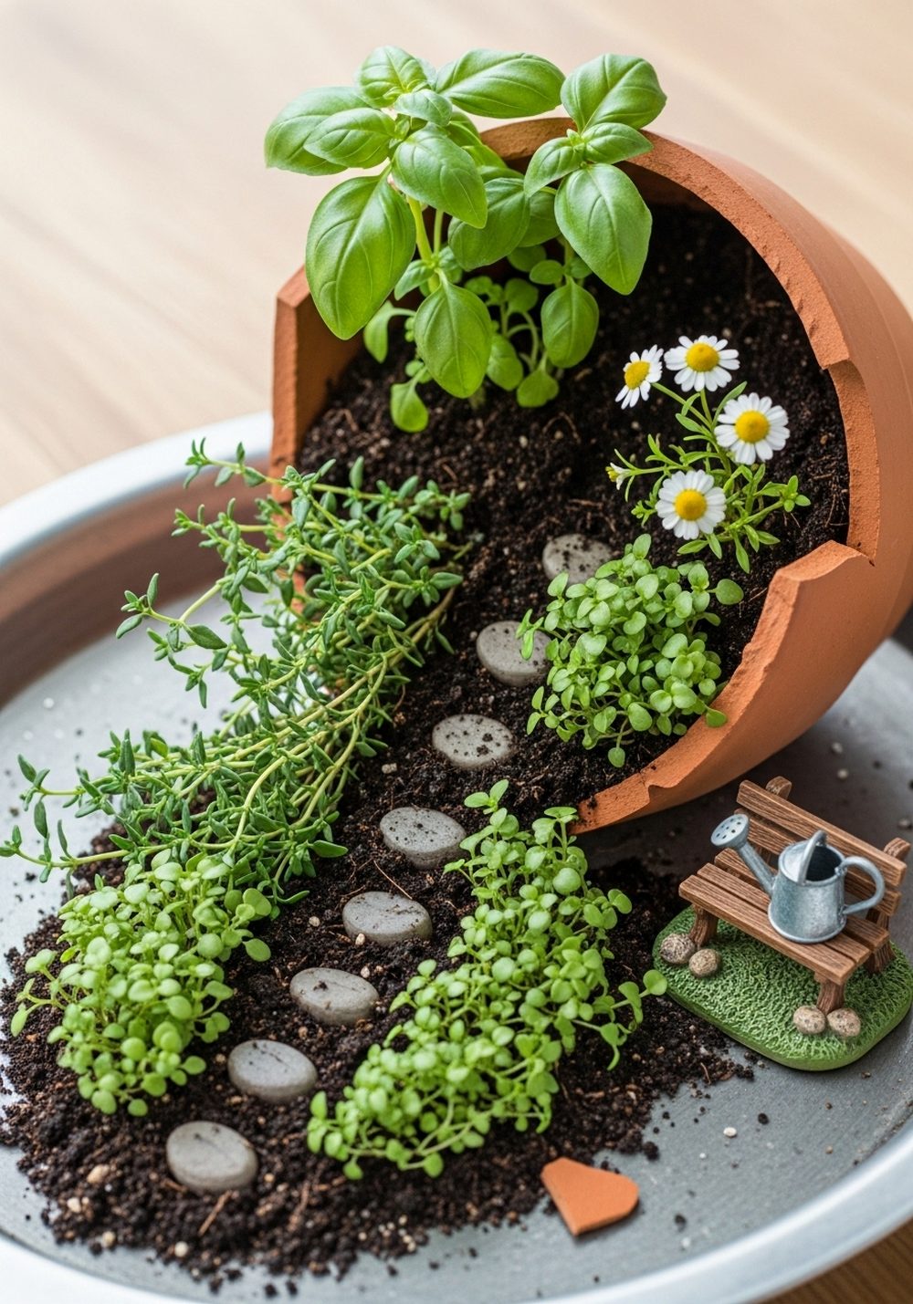 Mini Herb Meadow Fairy Spill Pot