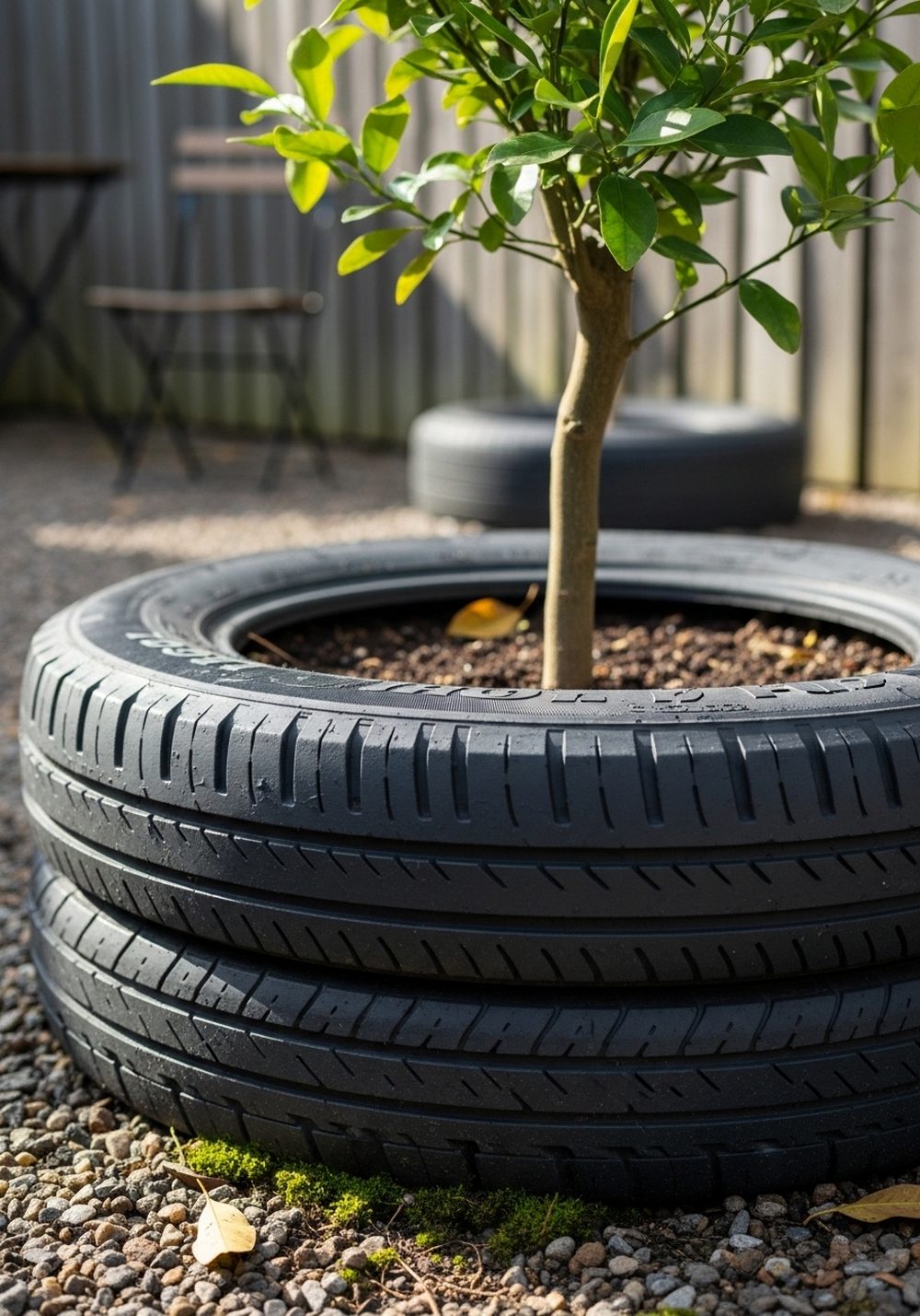 Mini Tree In Nested Tire Ring