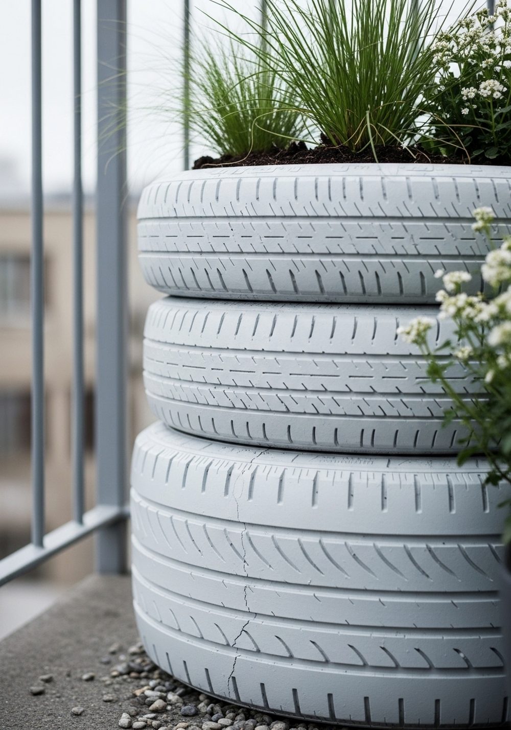 Monochrome Modern Tire Column
