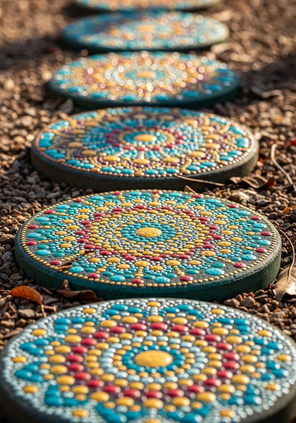 Mosaic Mandala Path Circles
