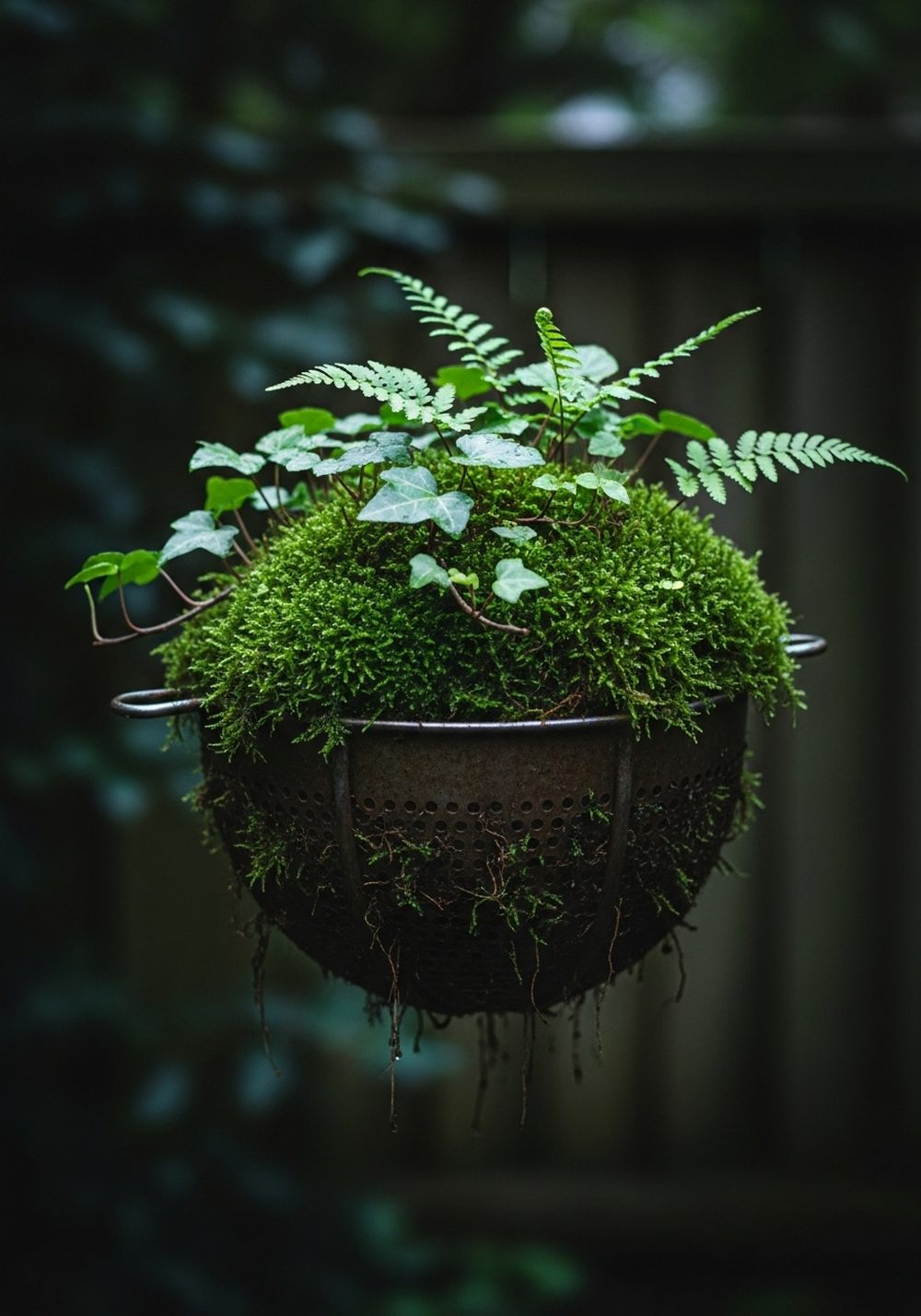 Mossy Shade-Lover Strainer Basket